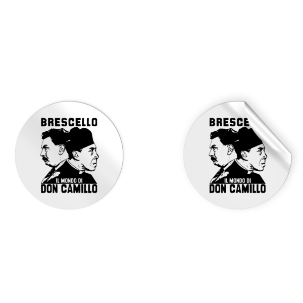 Adesivo rotondo "Il Mondo di Don Camillo"