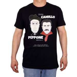 T-shirt Don Camillo e Peppone Nera