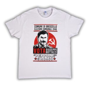 T-shirt Bianca "Vota Peppone"