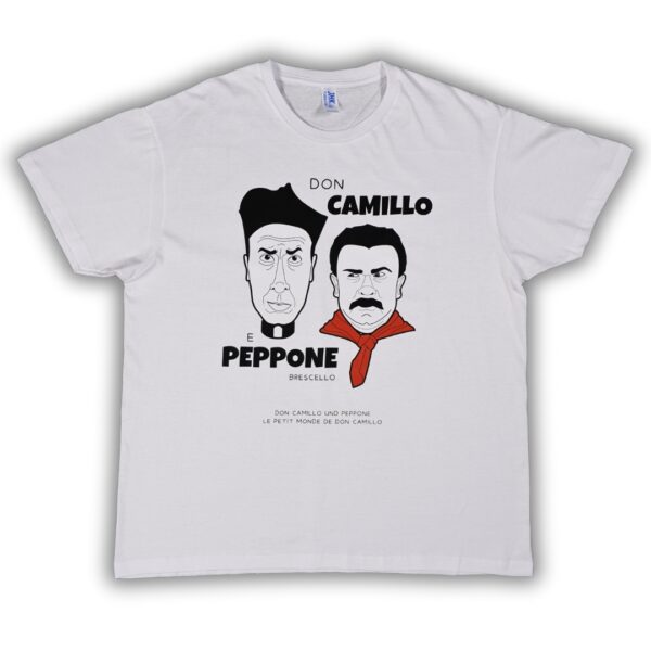 T-shirt Don Camillo e Peppone Bianca